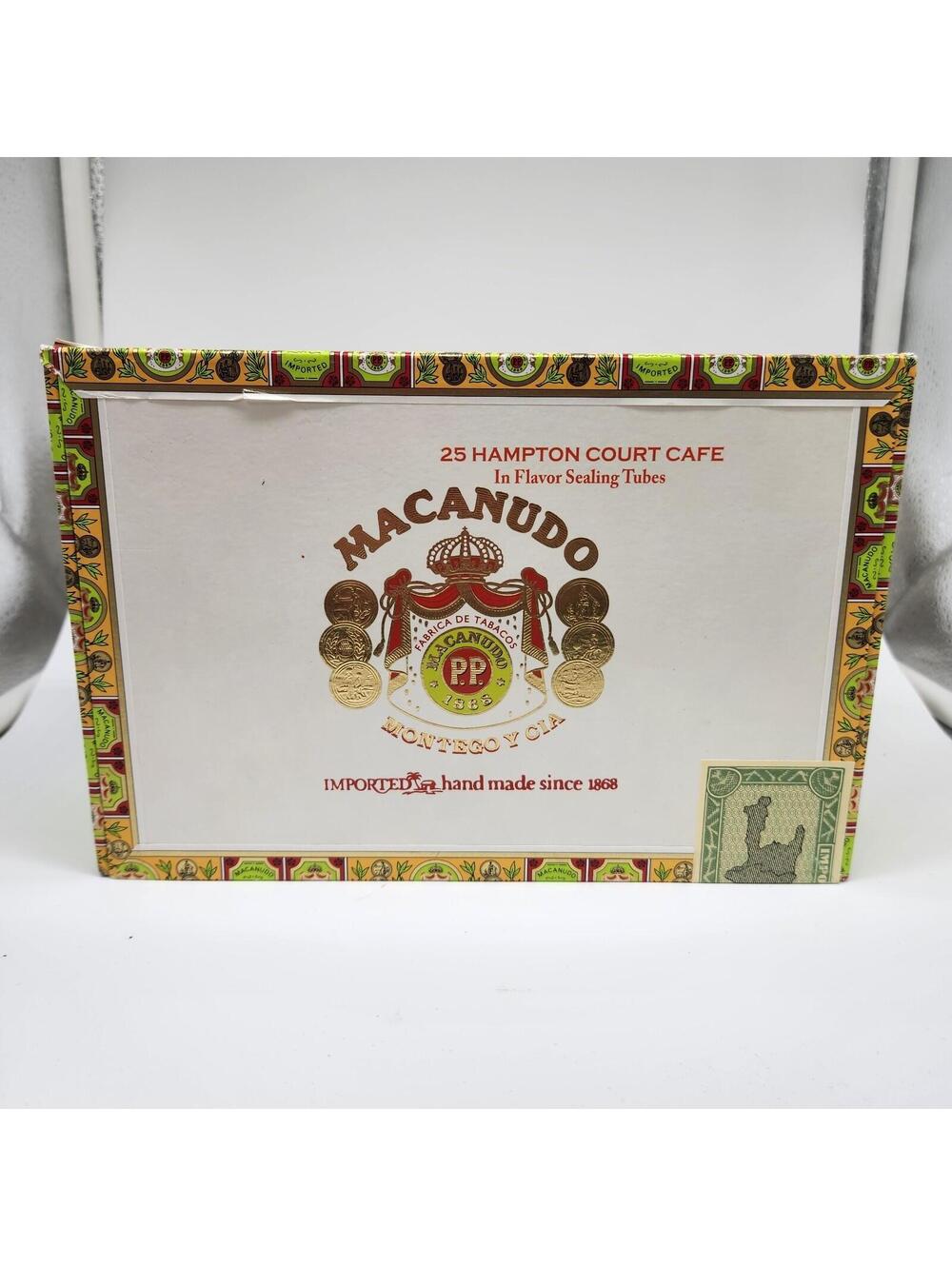 Macanudo Hampton Court Cafe Empty Wooden Cigar Box 25 Count Dominican